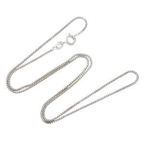 Estate Sterling Silver 925 1.1mm Box Chain Necklace 17.5"